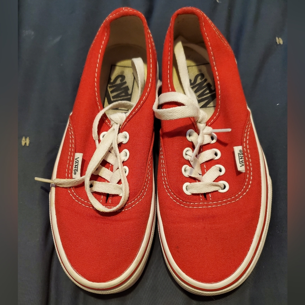 Vans - red shoes, size M 3.5, W 5